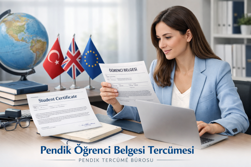 öğrenci belgesi tercümesi
